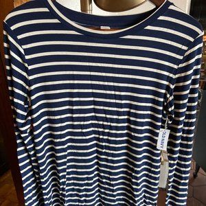 Classic navy & white striped boatneck top - Old Navy NWT Small
